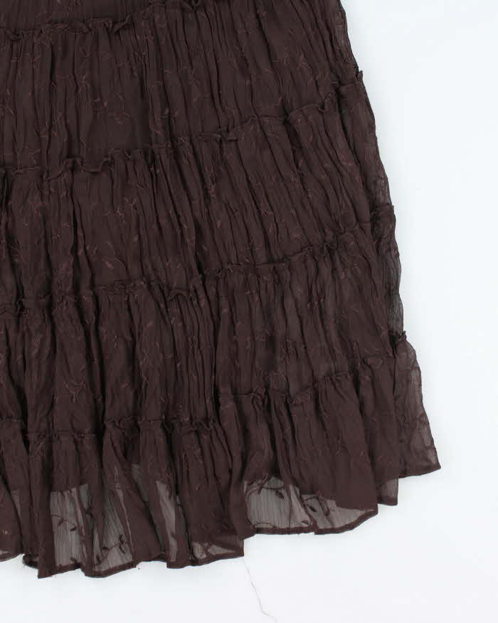Vintage Y2k 00s Jessica Brown Embroidered Tiered Skirt - S