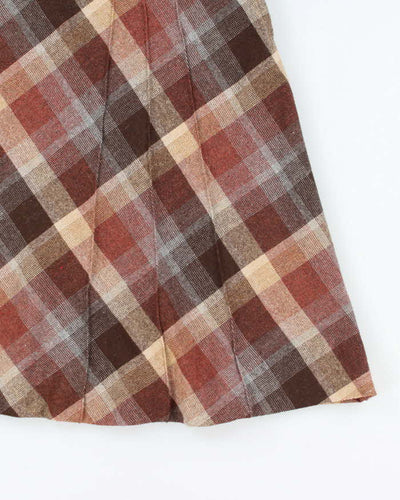 Vintage Koret Checked Wool Blend Skirt - S