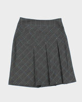 Vintage Y2k 00s Pierre Cardin Checked Pleated Skirt - S