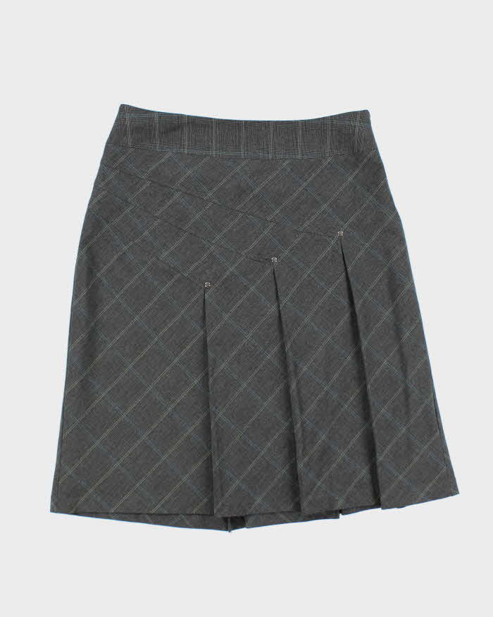 Vintage Y2k 00s Pierre Cardin Checked Pleated Skirt - S