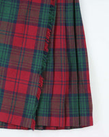 Vintage Moffat Weaver Wool Blend Checked Pleated Skirt - S