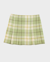 Vintage Y2k 00s Gap Green Checked Pleated - S