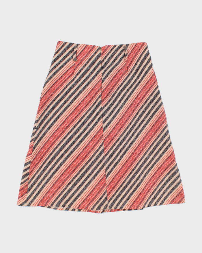 Vintage Y2k 00s Stripe Pleated Skirt - XS