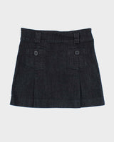 Vintage Y2k 00s Liquid Denim Mini Skirt - S