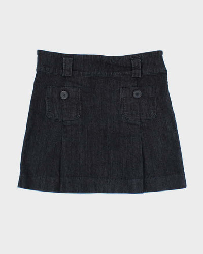 Vintage Y2k 00s Liquid Denim Mini Skirt - S