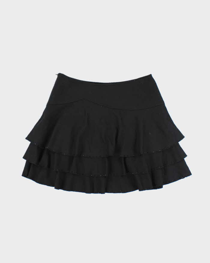 Vintage Y2k 00s Tiered Beaded Mini Skirt - XS