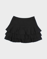 Vintage Y2k 00s Tiered Beaded Mini Skirt - XS