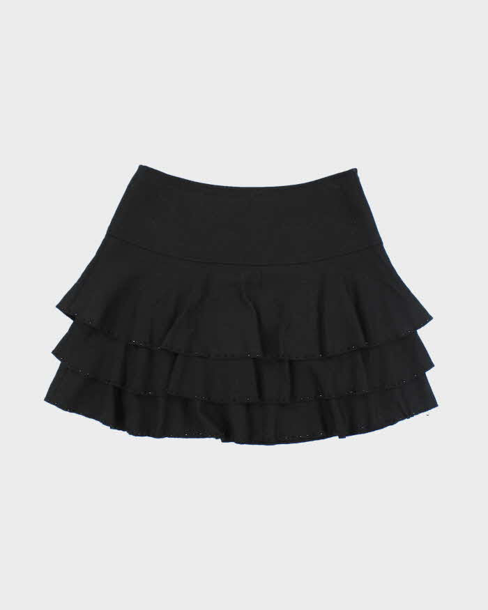 Vintage Y2k 00s Tiered Beaded Mini Skirt - XS