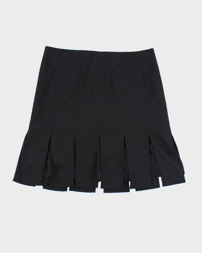 Vintage Y2k 00s Pleated Mesh Underlay Mini Skirt - S