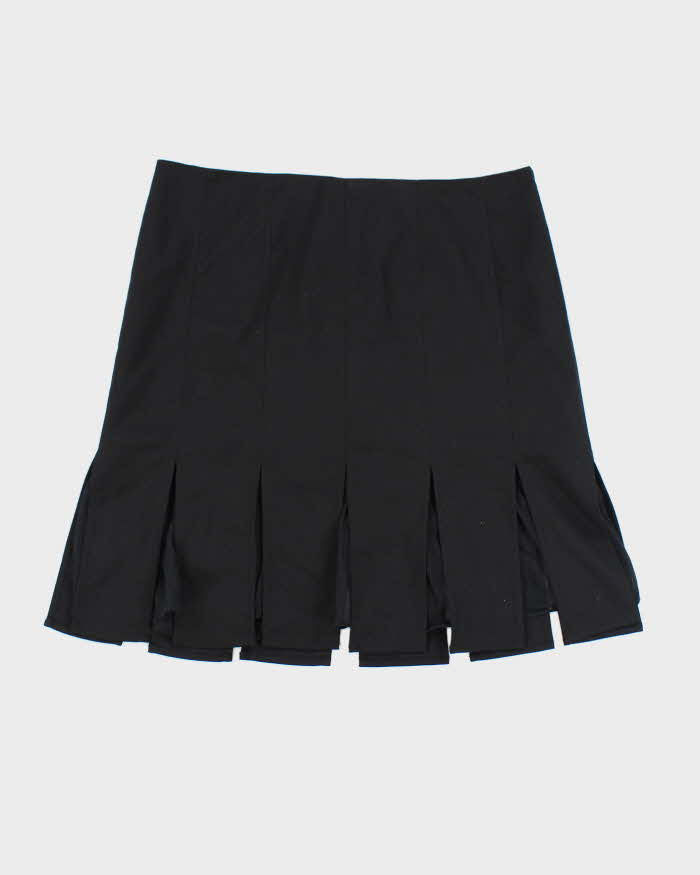 Vintage Y2k 00s Pleated Mesh Underlay Mini Skirt - S