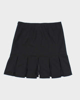 Vintage Y2k 00s Pleated Mesh Underlay Mini Skirt - S