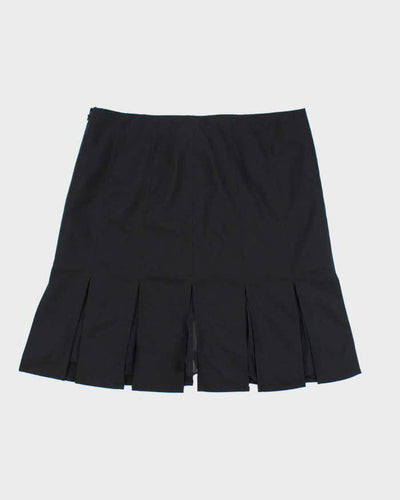 Vintage Y2k 00s Pleated Mesh Underlay Mini Skirt - S
