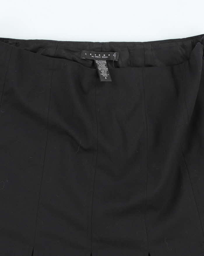 Vintage Y2k 00s Pleated Mesh Underlay Mini Skirt - S