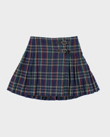 Vintage 90s Boy London Checked Buckle Mini Skirt - XS