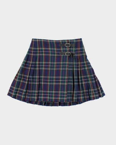 Vintage 90s Boy London Checked Buckle Mini Skirt - XS