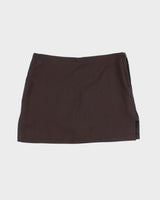 Vintage 90s L'unik Brown Mini Skirt - XS