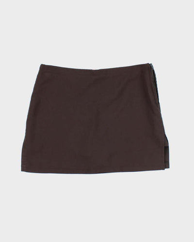 Vintage 90s L'unik Brown Mini Skirt - XS