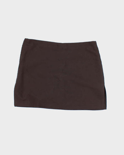 Vintage 90s L'unik Brown Mini Skirt - XS