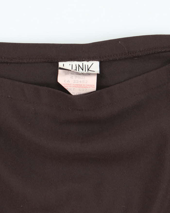 Vintage 90s L'unik Brown Mini Skirt - XS