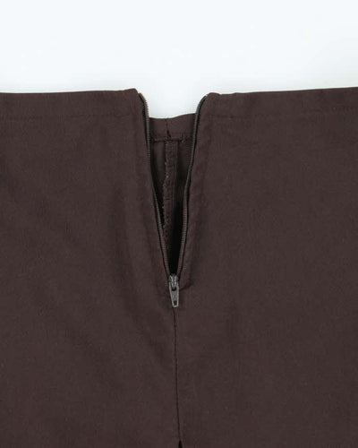 Vintage 90s L'unik Brown Mini Skirt - XS