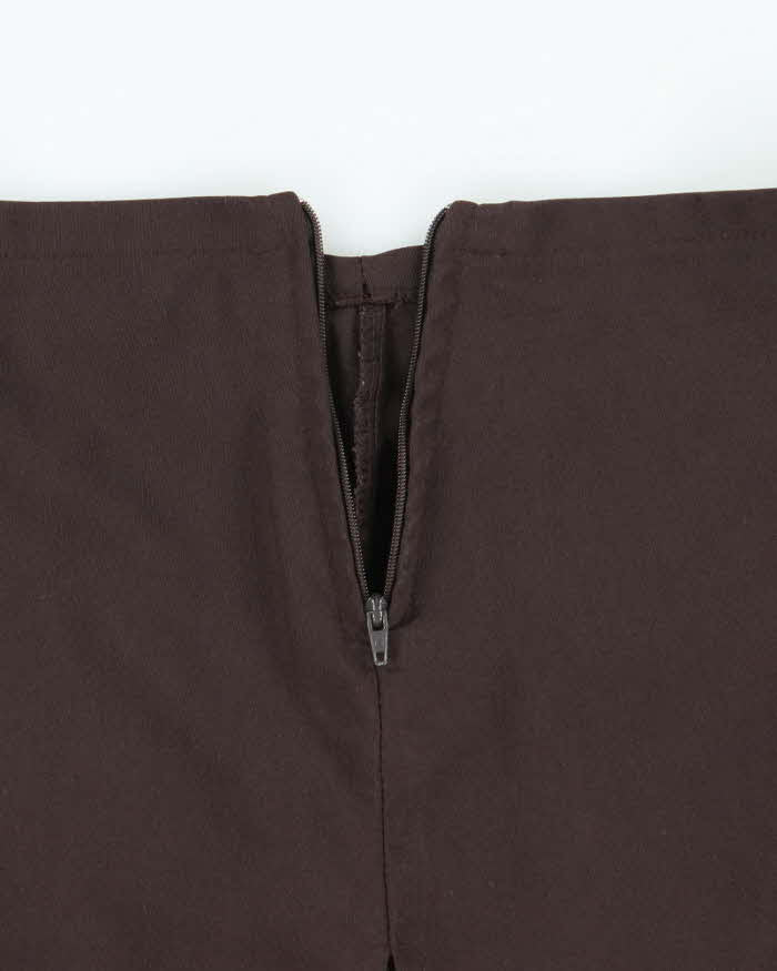 Vintage 90s L'unik Brown Mini Skirt - XS