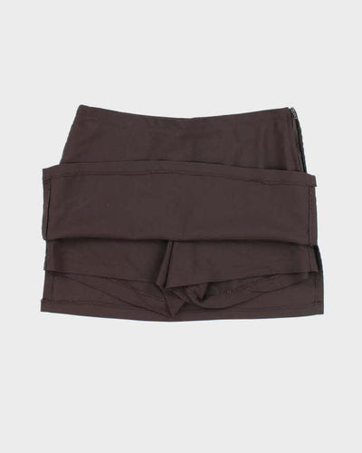 Vintage 90s L'unik Brown Mini Skirt - XS