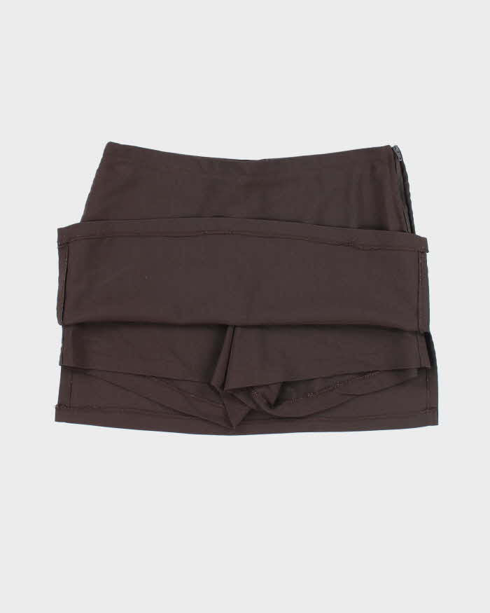 Vintage 90s L'unik Brown Mini Skirt - XS