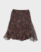 Vintage Ralph Lauren Paisley Pattern Flowy Skirt - S