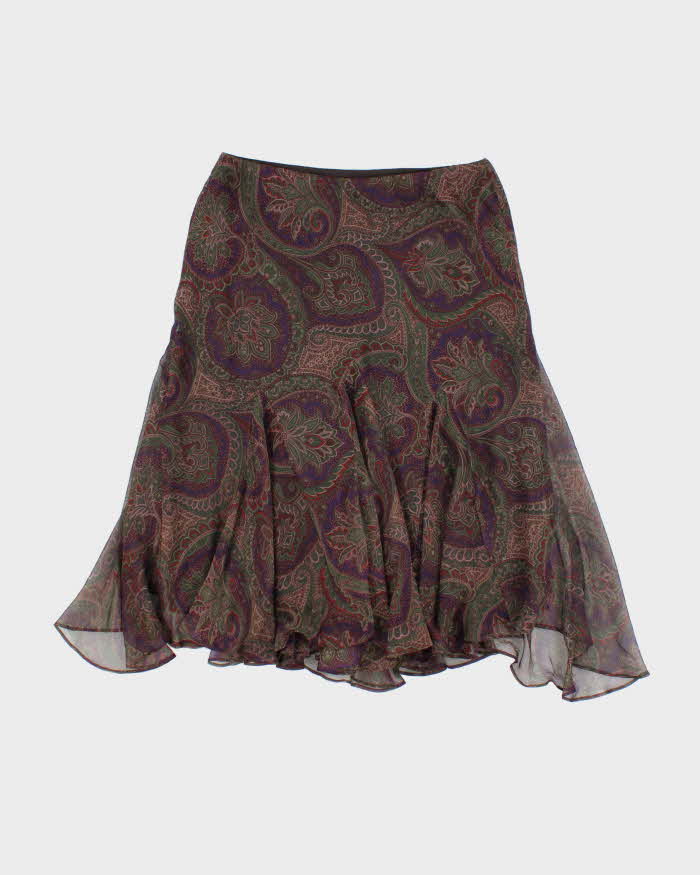 Vintage Ralph Lauren Paisley Pattern Flowy Skirt - S
