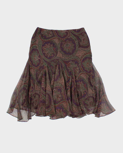 Vintage Ralph Lauren Paisley Pattern Flowy Skirt - S