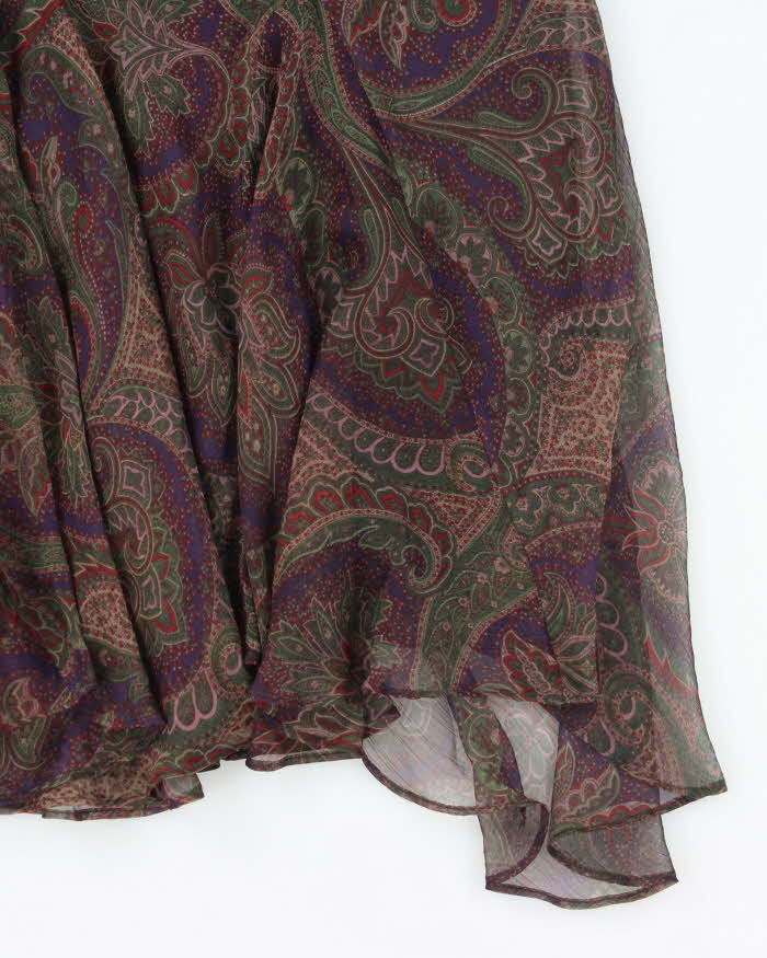 Vintage Ralph Lauren Paisley Pattern Flowy Skirt - S