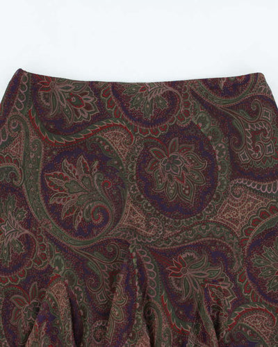 Vintage Ralph Lauren Paisley Pattern Flowy Skirt - S