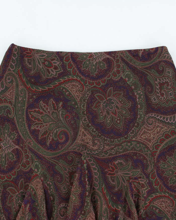 Vintage Ralph Lauren Paisley Pattern Flowy Skirt - S