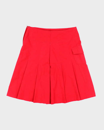 Vintage Y2k 00s Red Pleated Skirt - S