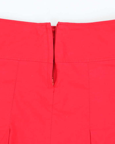 Vintage Y2k 00s Red Pleated Skirt - S