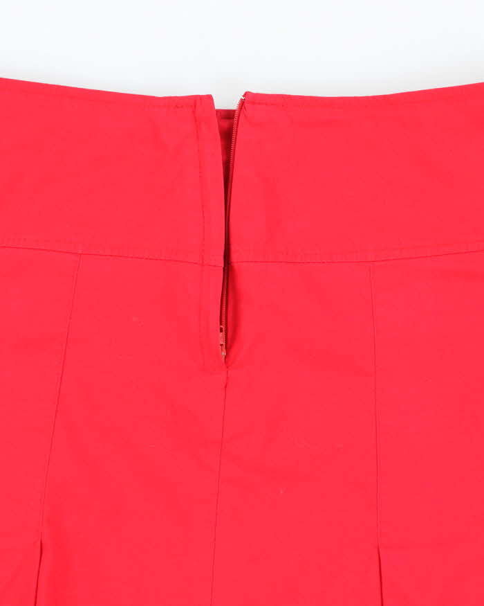 Vintage Y2k 00s Red Pleated Skirt - S