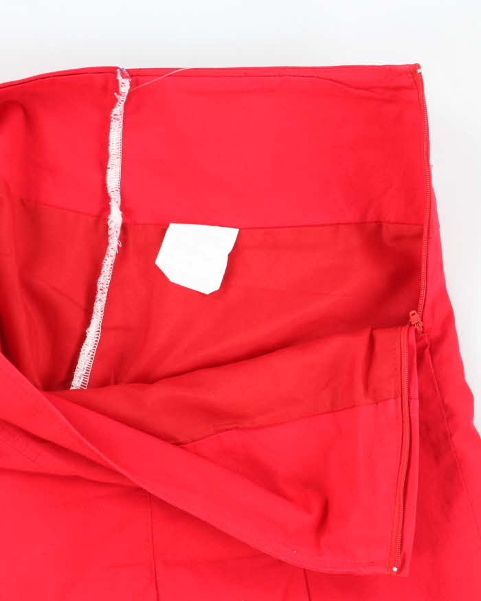 Vintage Y2k 00s Red Pleated Skirt - S