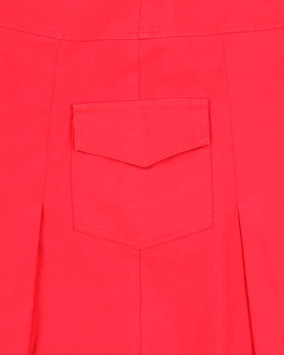 Vintage Y2k 00s Red Pleated Skirt - S