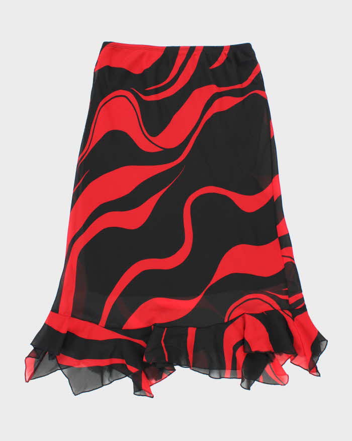 Vintage Y2k 00s Flowy Pattern Skirt - S