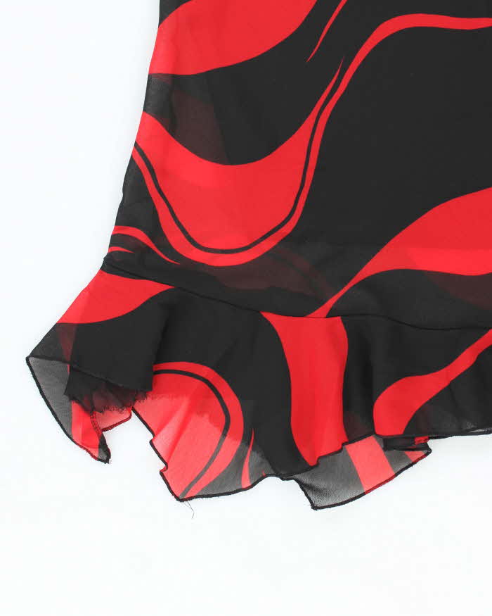 Vintage Y2k 00s Flowy Pattern Skirt - S