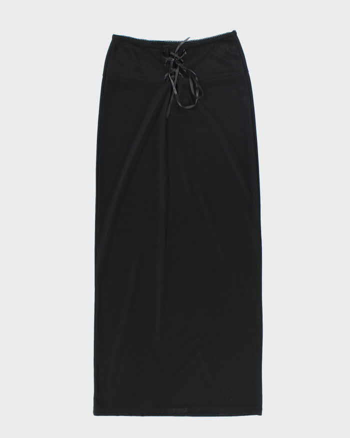 Vintage 90s Pelican Cove Lace-Up Maxi Skirt - S