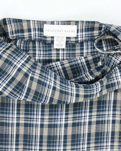 Vintage 90s Geoffrey Beene Checked Wrap Skirt - XS