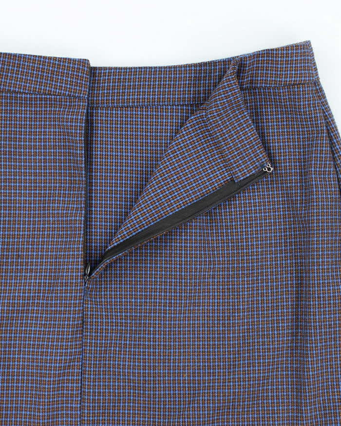 Vintage Checked Wrap Mini Skirt - S