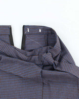 Vintage Checked Wrap Mini Skirt - S