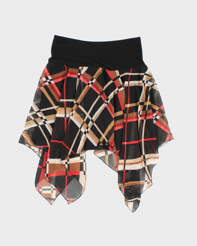 Vintage Parisian Moda Handkerchief Hem Skirt - S