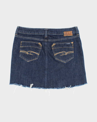 Vintage Y2k 00s Mavi Dark Wash Denim Mini Skirt - M