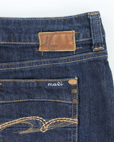 Vintage Y2k 00s Mavi Dark Wash Denim Mini Skirt - M