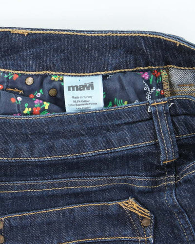 Vintage Y2k 00s Mavi Dark Wash Denim Mini Skirt - M
