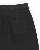 Vintage Y2k 00s Blue Max Jeans Embroidered Denim Skirt - XS