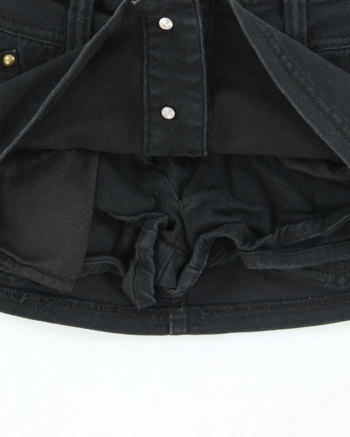 Vintage Y2k 00s Garula Studded Lace-Up Denim Mini Skort - XS